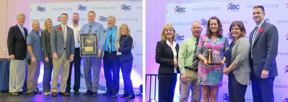 ABC of wisconsin employees holding award